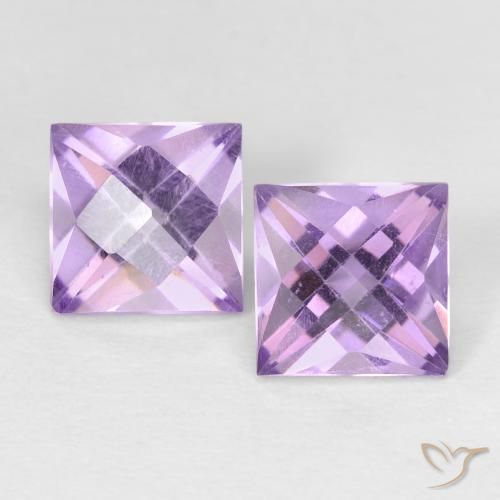 2.48ctw Naturel Violet Rosâtre Améthyste, Carré, VVS-VS