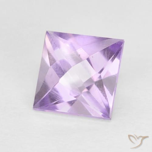 Améthyste Violet moyen naturelle Carré, 1.18 ct, VVS