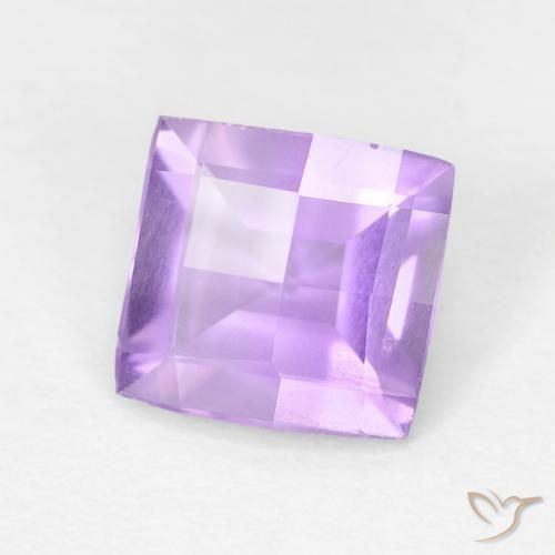 Améthyste Violet rose vif naturelle Carré, 1.08 ct, VVS-VS