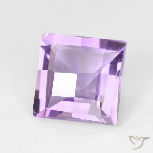 Améthyste Violet moyen naturelle Carré, 1.42 ct, VVS-VS