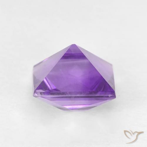 Améthyste Violet moyen naturelle Carré, 1.03 ct, VVS-VS