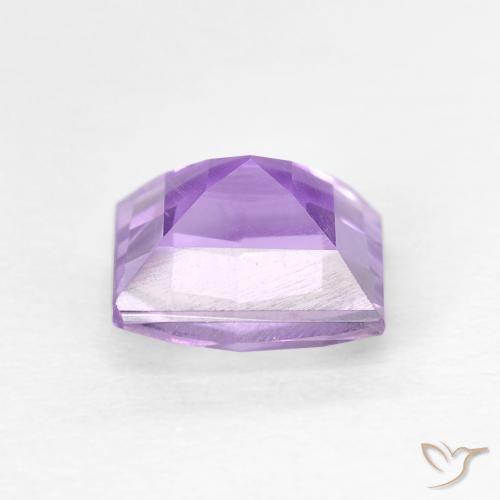 Améthyste Violet rosâtre léger naturelle Carré, 1.35 ct, VVS-VS