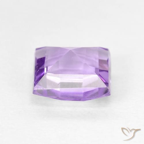 Améthyste Violet rosâtre léger naturelle Carré, 1.56 ct, VVS-VS