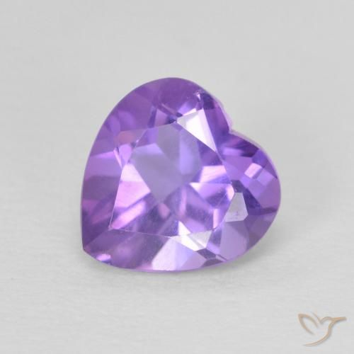 0.72ct Naturel Violet moyen Améthyste, Cœur, VS