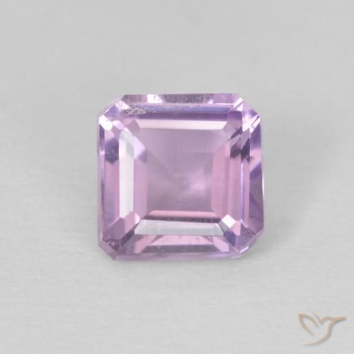 0.65ct Naturel Violet Rosâtre Améthyste, Taille émeraude, VS