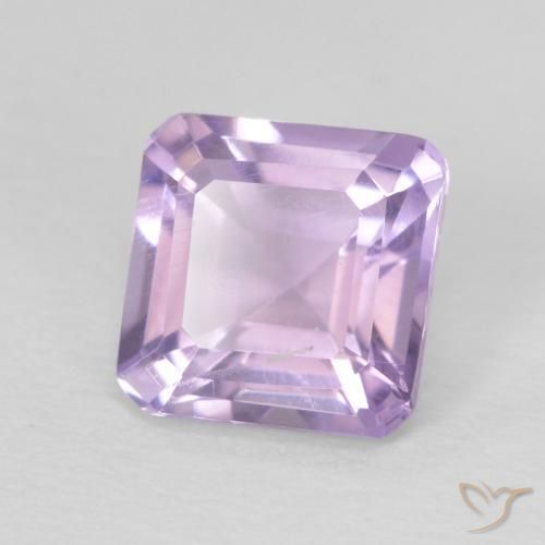 Améthyste Violet rosâtre léger naturelle Octogone / coupe Émeraude, 1.02 ct, VS