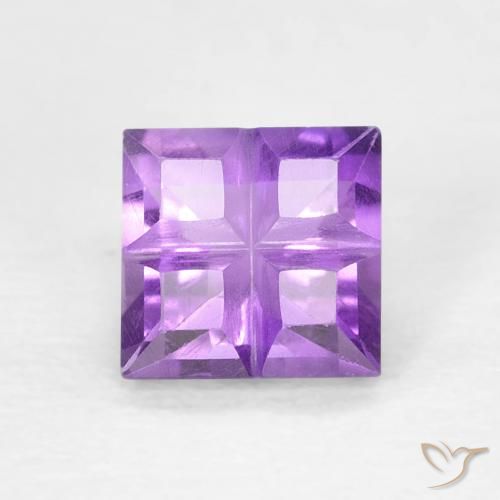 0.55ct Naturel Violet vif Améthyste, Carré, VVS-VS