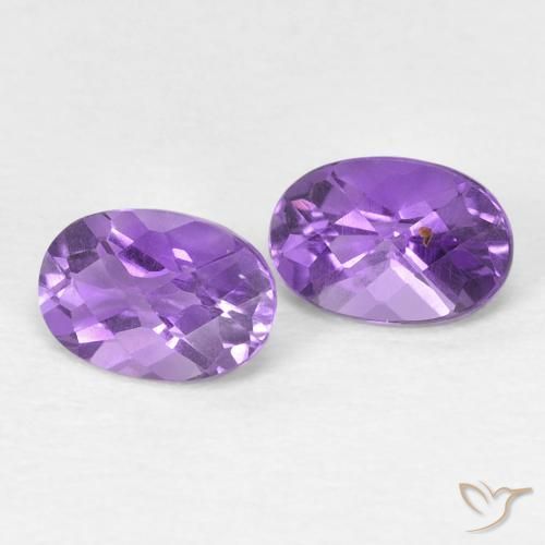 0.92ctw Naturel Violet foncé Améthyste, ovale, VVS