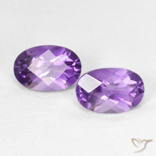 0.90ctw Naturel Violet violacé Améthyste, ovale, VVS-VS