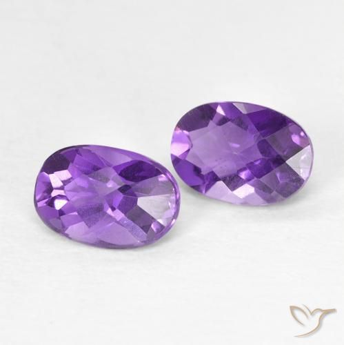 Achetez naturel 0,82ct violet intense améthyste gems, coupe ovale, en provenance brésil chez gemselect. en stock, livraison internationale!