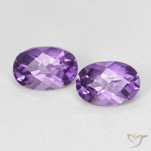 0.89ctw Naturel Violet intense Améthyste, ovale, VS