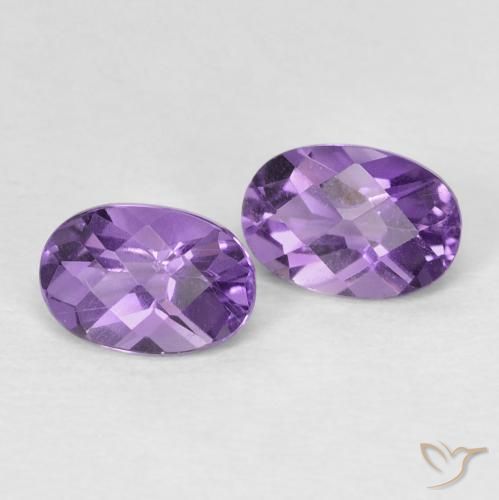 0.93ctw Naturel Violet intense Améthyste, ovale, VS