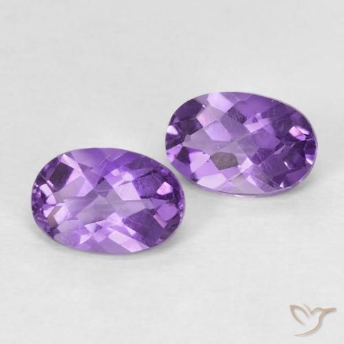 0.92ctw Naturel Violet intense Améthyste, ovale, VS