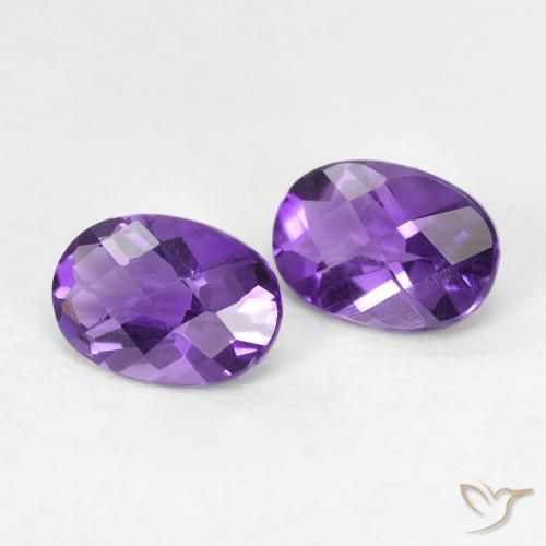 0.82ctw Naturel Medium Light-Violet Améthyste, ovale, VVS