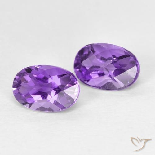0.95ctw Naturel Violet intense Améthyste, ovale, VVS-VS