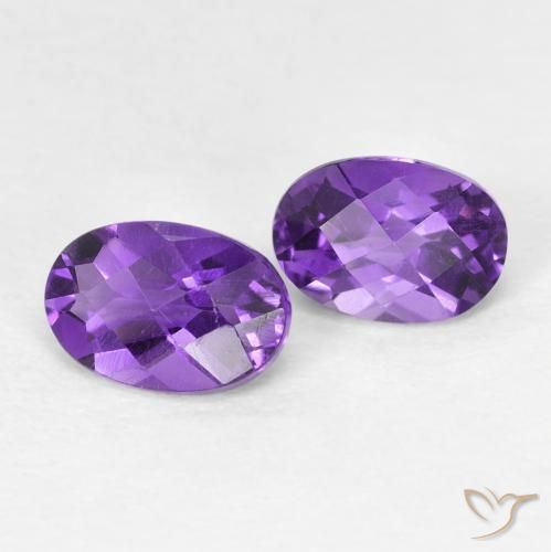 0.96ctw Naturel Violet foncé Améthyste, ovale, VVS-VS