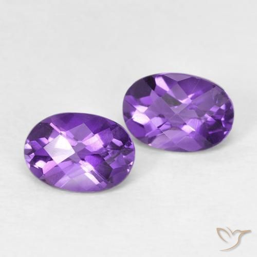 0.84ctw Naturel Violet vif Améthyste, ovale, VS