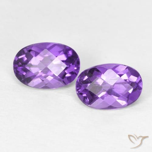 0.90ctw Naturel Violet vif Améthyste, ovale, VS