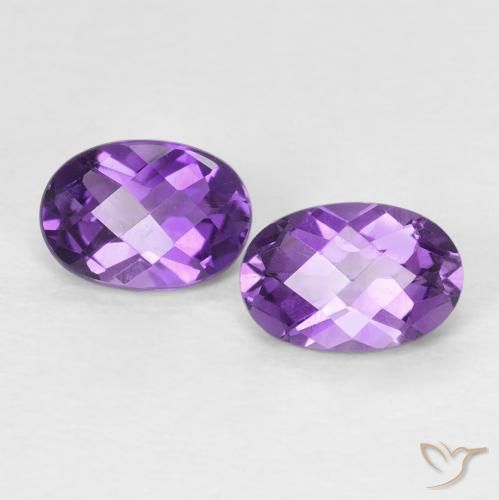 0.90ctw Naturel Violet intense Améthyste, ovale, VVS