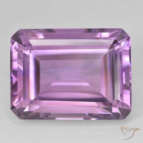 24.65ct Naturel Violet violacé Améthyste, Taille émeraude, VS
