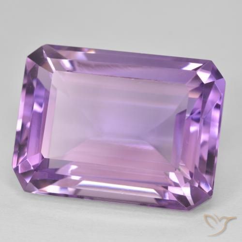 Améthyste Medium Light Purplish-Violet naturelle Octogone / coupe Émeraude, 23.96 ct, VVS