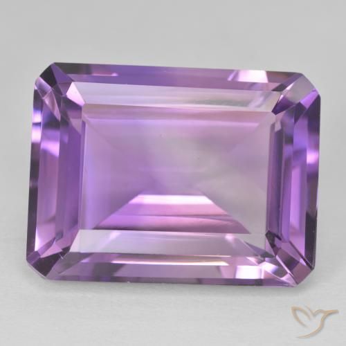 Améthyste Medium Light Purplish-Violet naturelle Octogone / coupe Émeraude, 21.90 ct, VVS