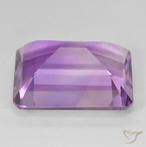 Améthyste Medium Light Purplish-Violet naturelle Octogone / coupe Émeraude, 21.90 ct, VVS