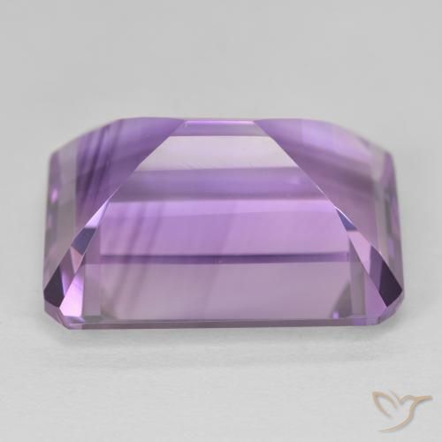 Améthyste Medium Light Purplish-Violet naturelle Octogone / coupe Émeraude, 20.89 ct, VVS