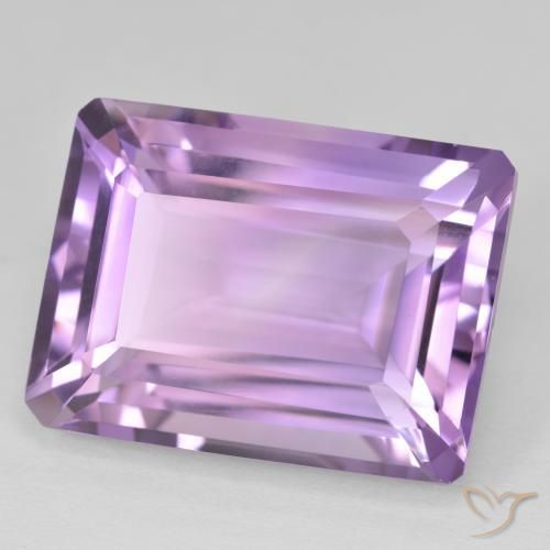 Améthyste Medium Light Purplish-Violet naturelle Octogone / coupe Émeraude, 22.77 ct, VVS