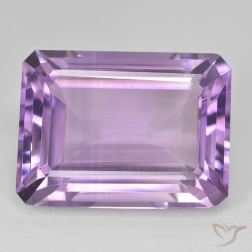 22.52ct Naturel Violet foncé Améthyste, Taille émeraude, VVS