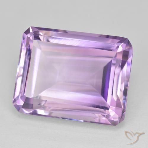 Améthyste Violet rose moyen naturelle Octogone / coupe Émeraude, 19.73 ct, VVS