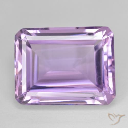Améthyste Violet rose moyen naturelle Octogone / coupe Émeraude, 20.29 ct, VVS