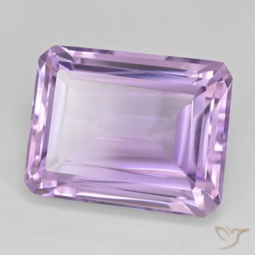 Améthyste Violet rose moyen naturelle Octogone / coupe Émeraude, 20.29 ct, VVS