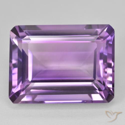 22.92ct Naturel Medium Light Purplish-Violet Améthyste, Taille émeraude, VVS