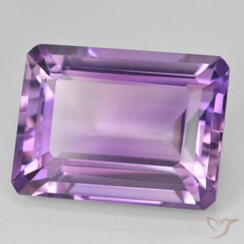 Améthyste Medium Light Purplish-Violet naturelle Octogone / coupe Émeraude, 22.92 ct, VVS