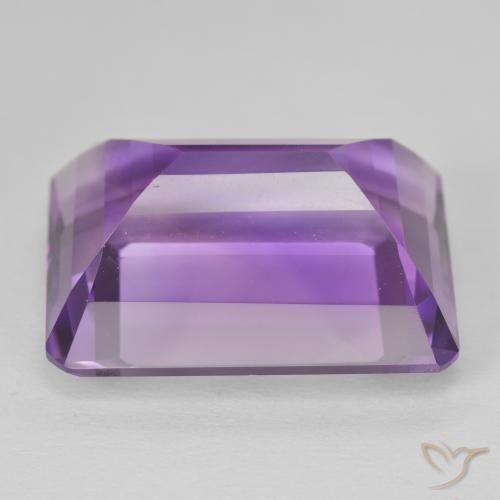 Améthyste Medium Light Purplish-Violet naturelle Octogone / coupe Émeraude, 22.92 ct, VVS