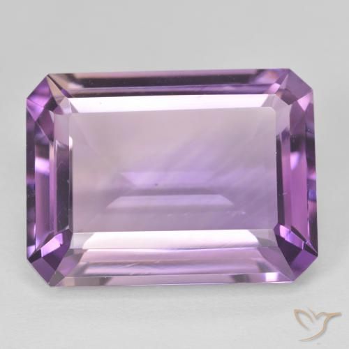 20.24ct Naturel Medium Light Purplish-Violet Améthyste, Taille émeraude, VVS