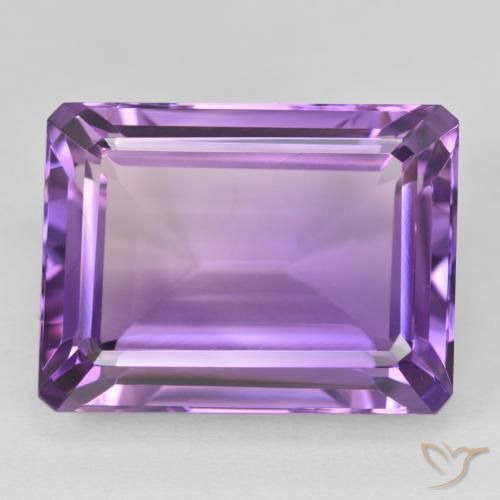 Améthyste Violet foncé naturelle Octogone / coupe Émeraude, 24.25 ct, VVS