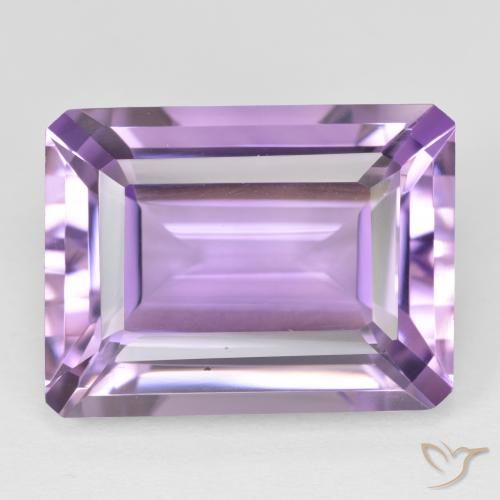 Améthyste Violet Rosâtre naturelle Octogone / coupe Émeraude, 21.50 ct, VVS