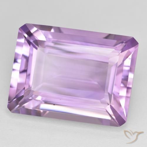 Améthyste Violet Rosâtre naturelle Octogone / coupe Émeraude, 21.50 ct, VVS