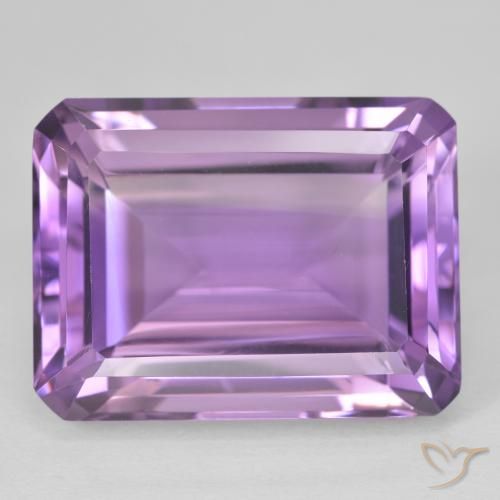 25.46ct Naturel Medium Light Purplish-Violet Améthyste, Taille émeraude, VVS