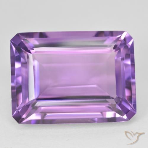 21.82ct Naturel Violet foncé Améthyste, Taille émeraude, VVS