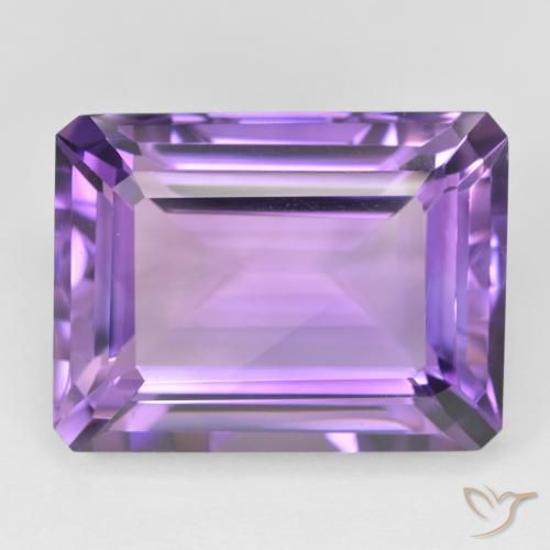 22.70ct Naturel Violet moyen Améthyste, Taille émeraude, VVS-VS
