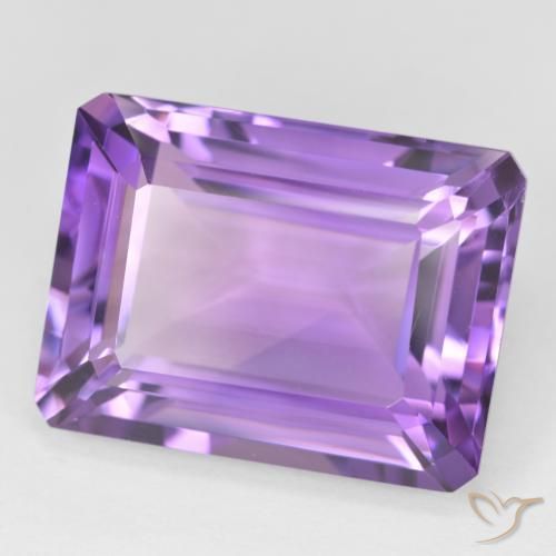 Améthyste Violet moyen naturelle Octogone / coupe Émeraude, 22.70 ct, VVS-VS
