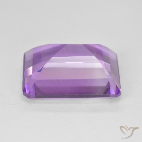 Améthyste Violet Rosâtre naturelle Octogone / coupe Émeraude, 16.17 ct, VVS-VS