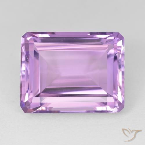 19.79ct Naturel Violet Rosâtre Améthyste, Taille émeraude, VVS-VS