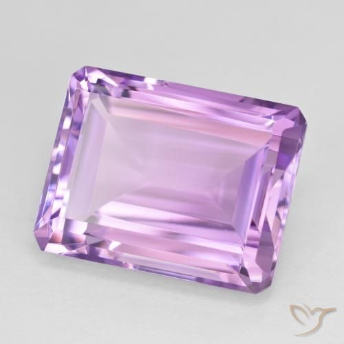 Améthyste Violet Rosâtre naturelle Octogone / coupe Émeraude, 19.79 ct, VVS-VS