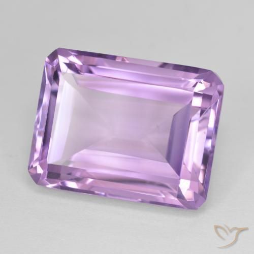 Améthyste Violet Rosâtre naturelle Octogone / coupe Émeraude, 19.13 ct, VS