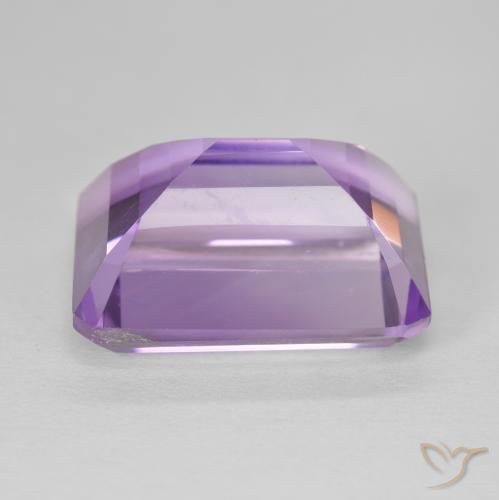 Améthyste Violet Rosâtre naturelle Octogone / coupe Émeraude, 18.72 ct, VVS-VS