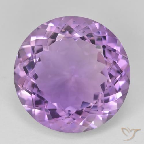 25.45ct Naturel Medium Light Purplish-Violet Améthyste, Tour, VVS